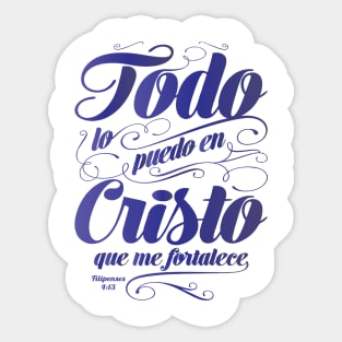 Todo lo puedo en cristo que me fortalece Sticker